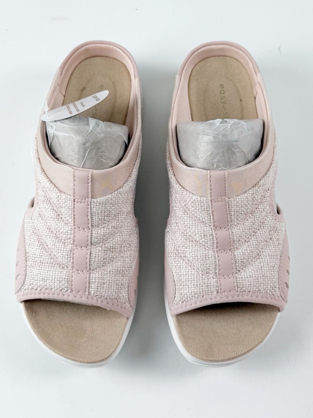 Easy Spirit Traciee Lightweight Flat Easy On Sandals Womens 9M Light Pink NWT